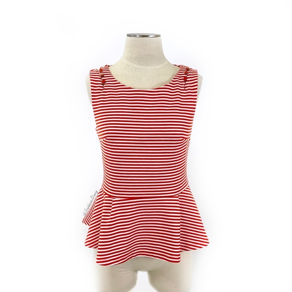 Anthropologie Tops - Anthropologie- Postmark Antonia Stripe Peplum Top